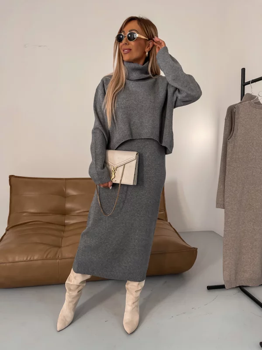 Bijou - Ensemble Robe Midi À Col Roulé