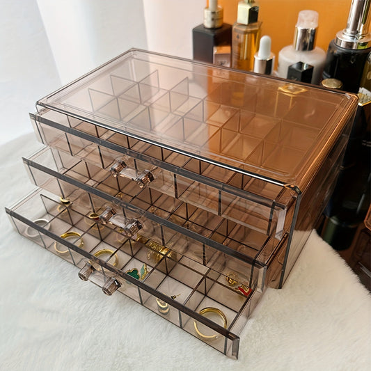 Boîte à bijoux organisateur 3 niveaux – Grande solution de rangement avec 72 compartiments