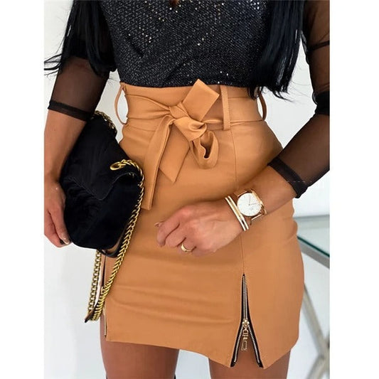 Esmee - Jupe En Cuir À Taille Haute