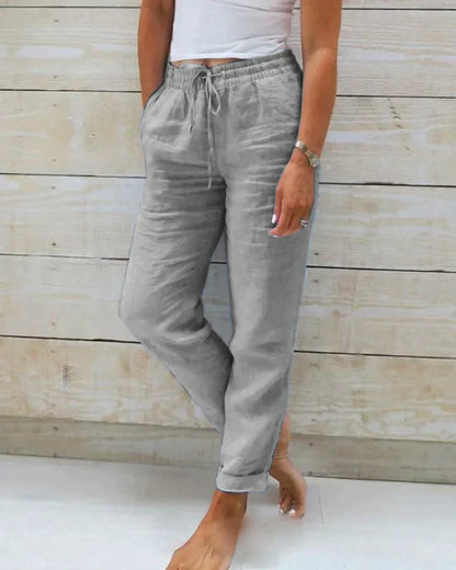 Aimée - Pantalon En Lin Élégant Pour Femme