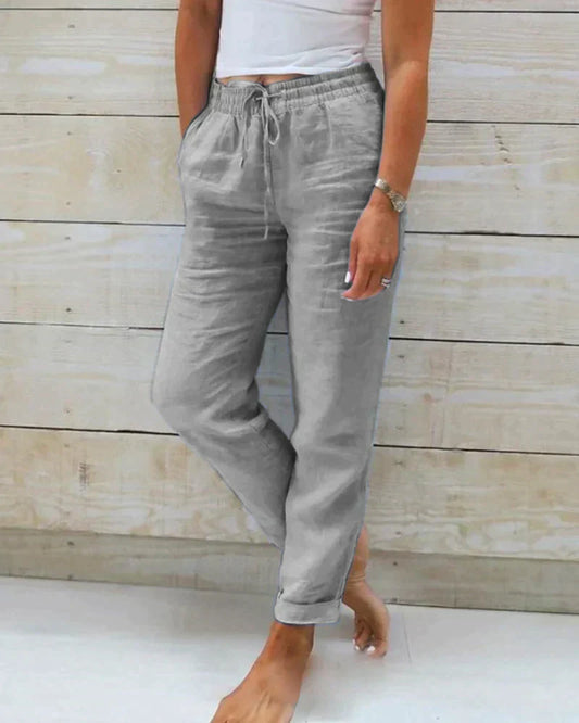 Aimée - Pantalon En Lin Élégant Pour Femme