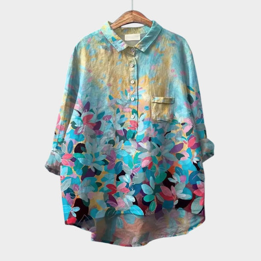 Yvonne - chemise avec animal de compagnie et imprimé fleur