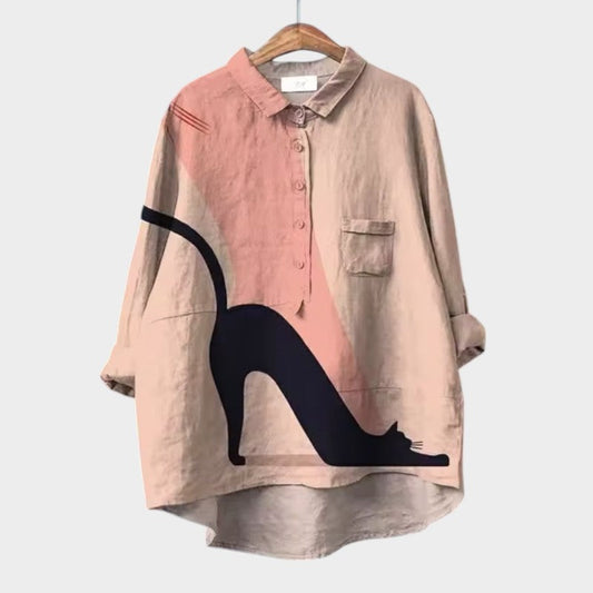 Josefine - chemise colorée avec imprimé chat