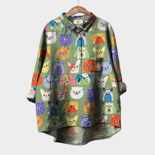 Astrid - chemise détendue avec imprimé pour animaux de compagnie