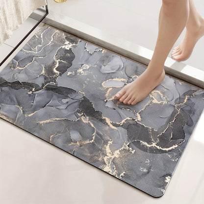 Tapis de bain antidérapant en marbre Fien – Confort luxueux et sécurité pour votre salle de bain