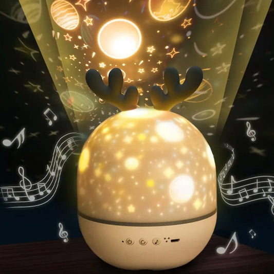 Luca Veilleuse Ciel Étoilé – Veilleuse apaisante & projecteur avec rotation à 360°, parfaite pour la chambre d’enfant