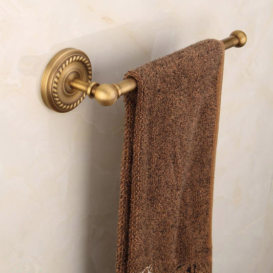 Anneau à serviette pour la salle de bain – Support mural en laiton antique avec surface en bronze élégante
