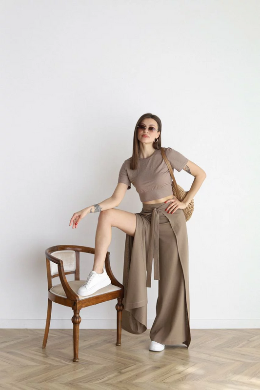 Variant image for Pantalon Fluide Femme | Pantalon Printemps-Été Femme | Sophie-10