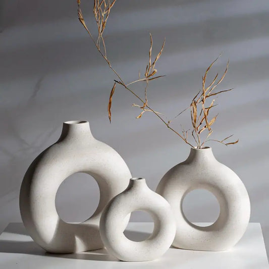 Vase Nordique Esmée – Vase de table en céramique élégante et moderne pour des intérieurs stylés
