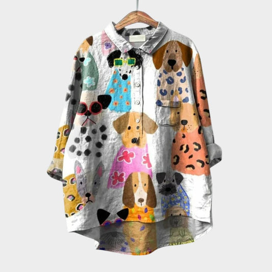 Astrid - chemise détendue avec imprimé pour animaux de compagnie