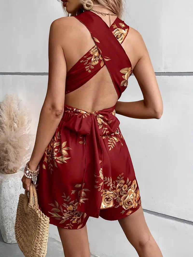 Combishort Imprimé Floral - Femme - Florya™