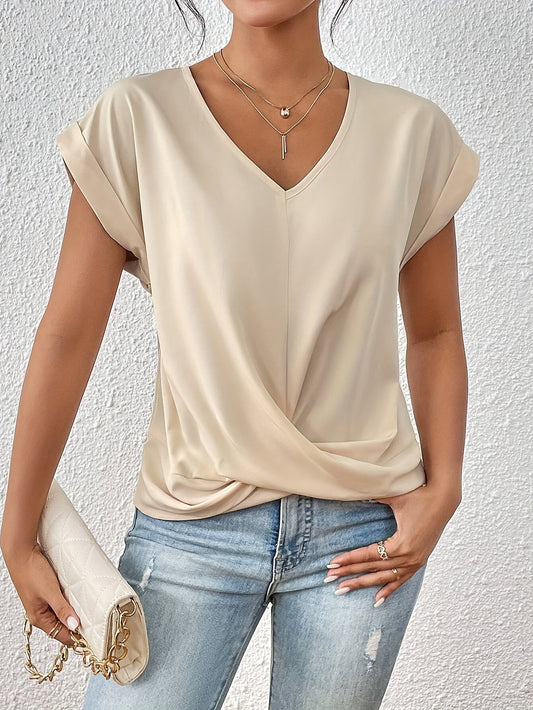 T-shirt avec le cou de coeur pour les femmes