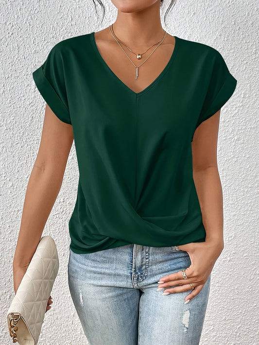 T-shirt avec le cou de coeur pour les femmes