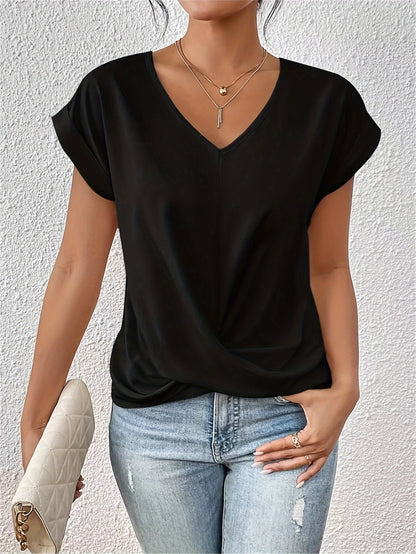 T-shirt avec le cou de coeur pour les femmes