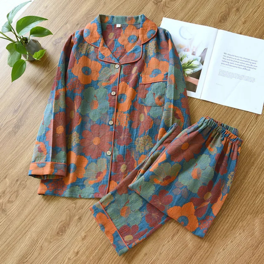 Ensemble de Pyjama à Motif Floral pour Femmes | Décontracté