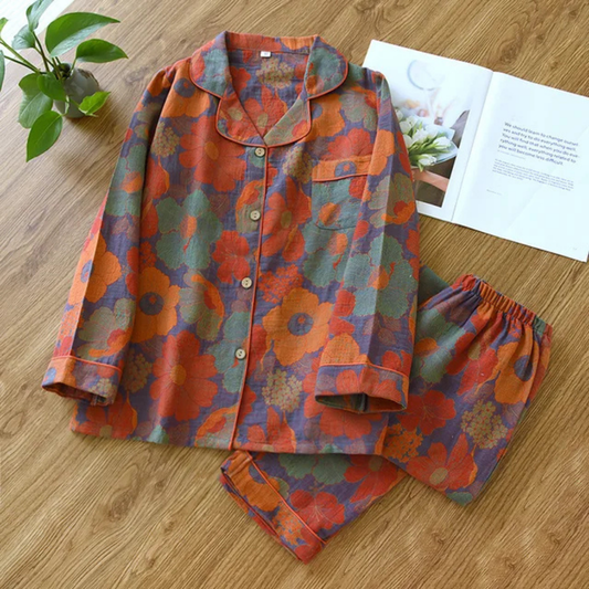 Ensemble de Pyjama à Motif Floral pour Femmes | Décontracté