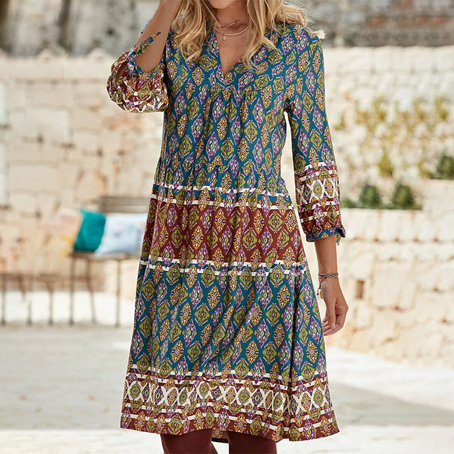 Robe Géométrique Ethnique – Femme – Zafira