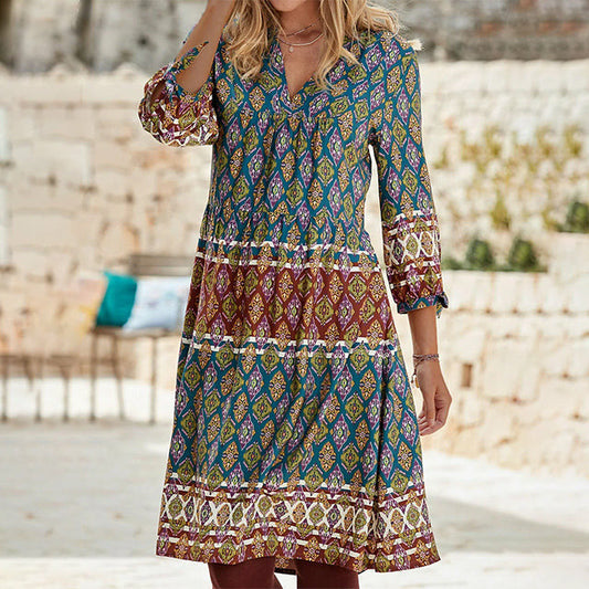 Robe Géométrique Ethnique – Femme – Zafira