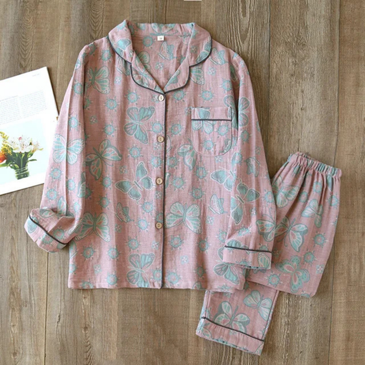 Ensemble de Pyjama à Motif Floral pour Femmes | Décontracté
