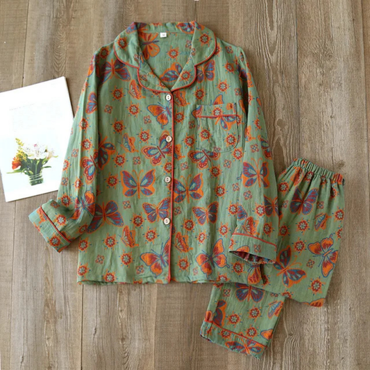 Ensemble de Pyjama à Motif Floral pour Femmes | Décontracté