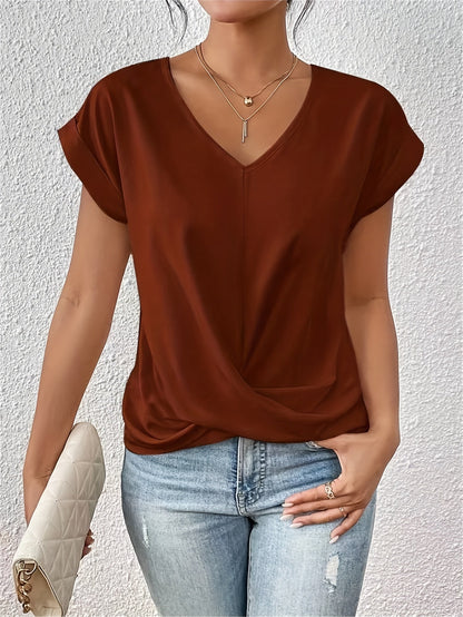 T-shirt avec le cou de coeur pour les femmes