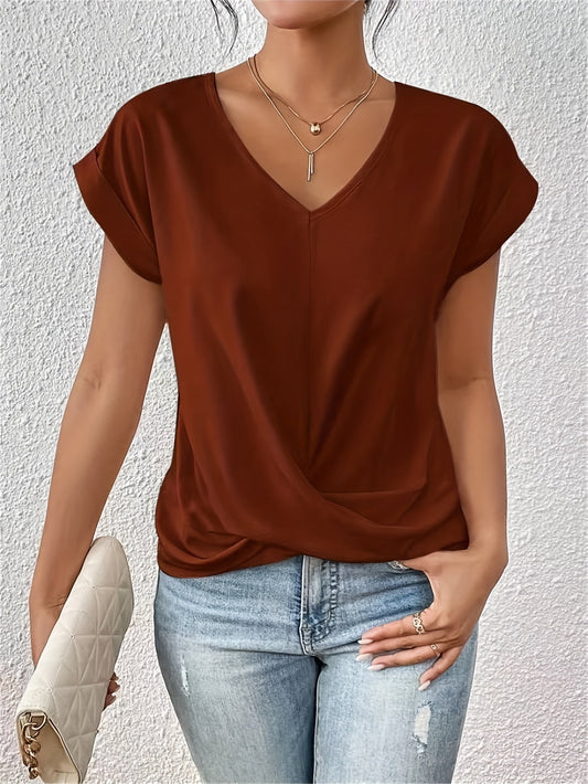 T-shirt avec le cou de coeur pour les femmes