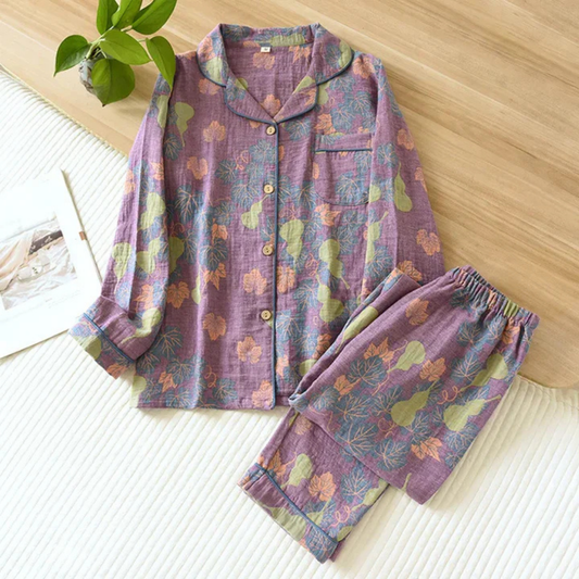 Ensemble de Pyjama à Motif Floral pour Femmes | Décontracté