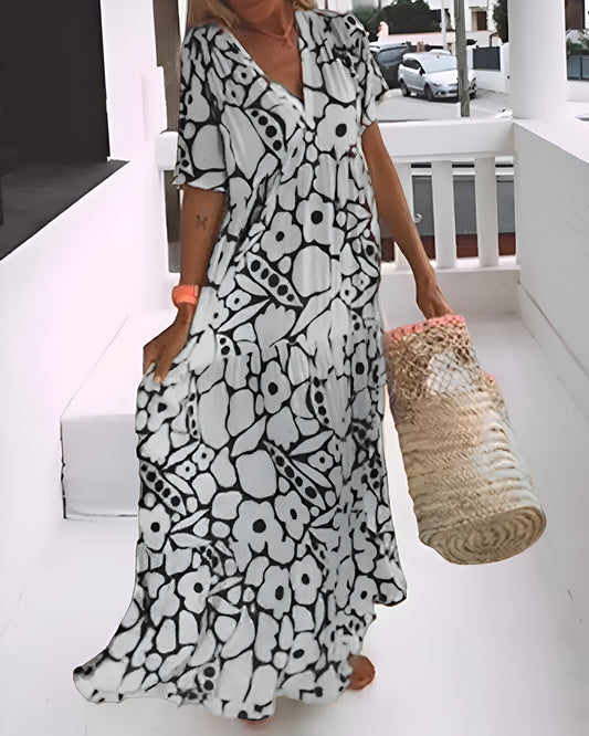 Charlotte - robe midi imprimée