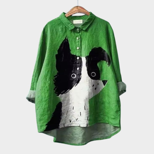 Astrid - chemise détendue avec imprimé pour animaux de compagnie