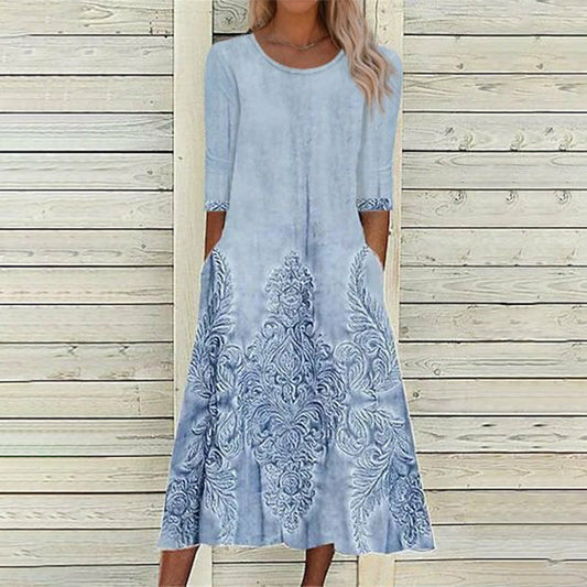 Robe Vintage Imprimée – Femme – Evelyne