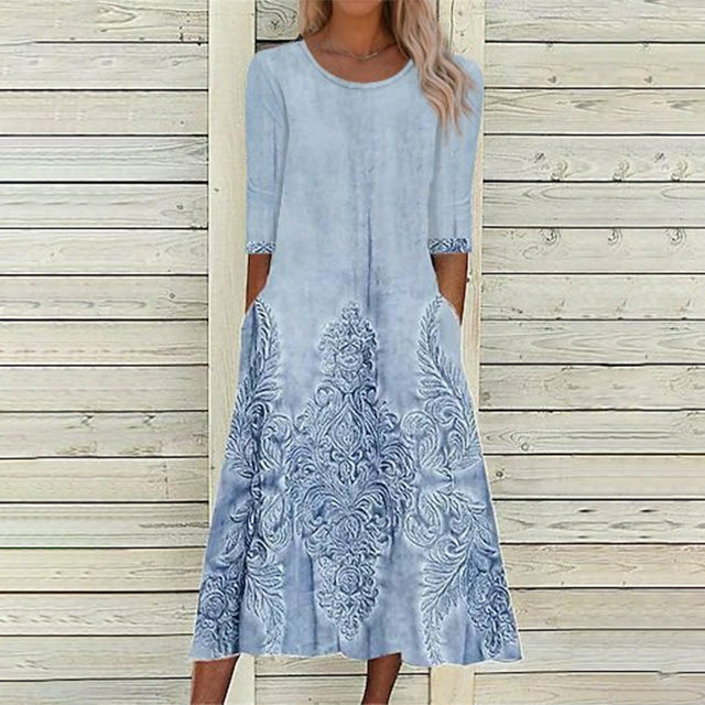Robe Vintage Imprimée – Femme – Evelyne