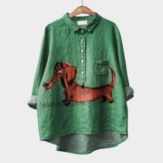 Astrid - chemise détendue avec imprimé pour animaux de compagnie