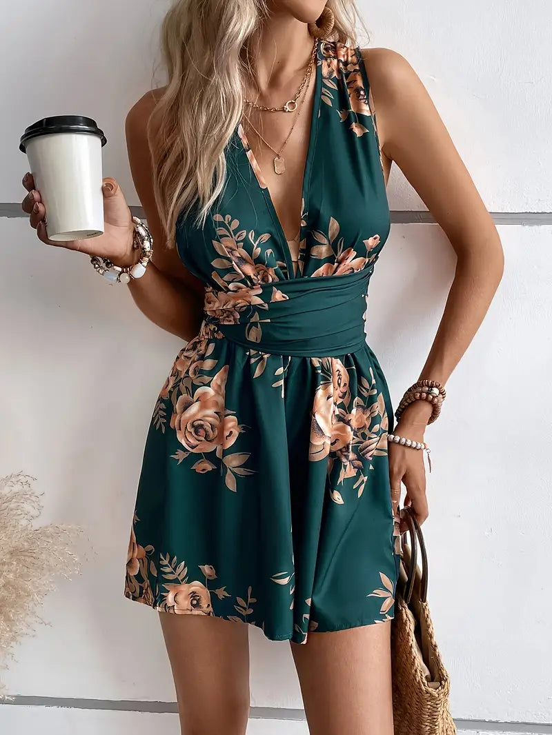Combishort Imprimé Floral - Femme - Florya™