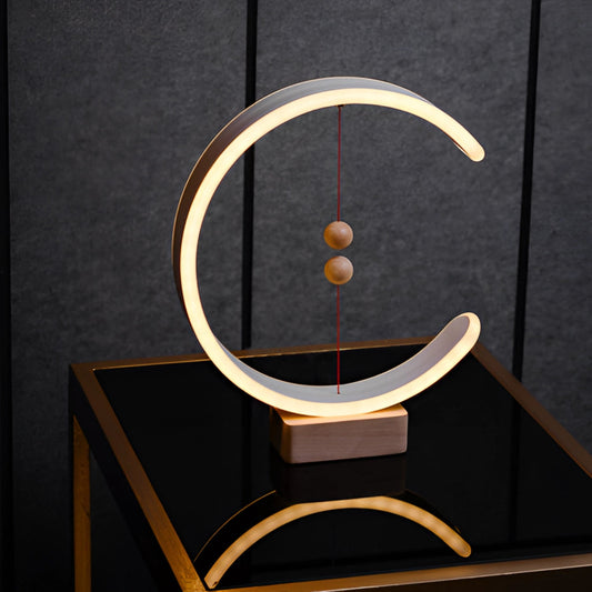 Lampe intérieure LED moderne avec interrupteurs magnétiques et éclairage en forme de lune