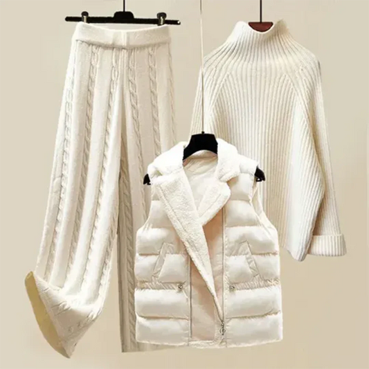 Avicea | Ensemble Tricot 3 Pièces Confortable pour Femmes | Chaud
