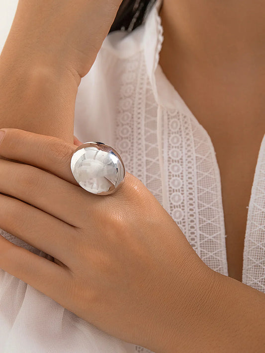 Bague Rayna Géométrique Demi-Boule