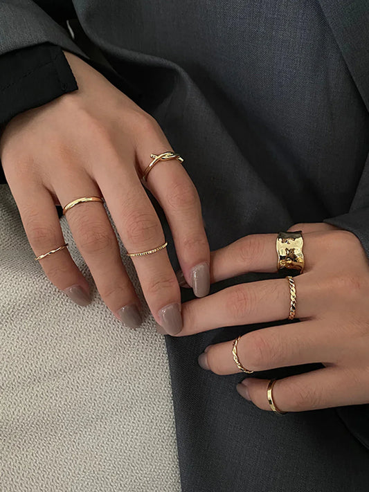 Bague Simple Milana (8pcs)