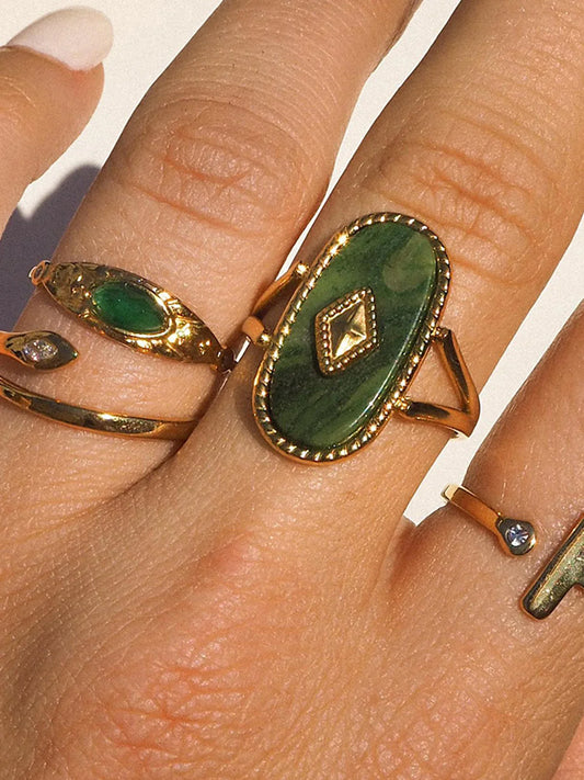 Bague en Acier Inoxydable Élégante Kacey