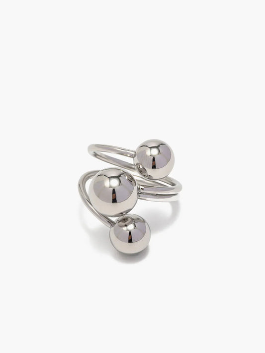 Bague ouverte en argent Dolce Vita avec boule