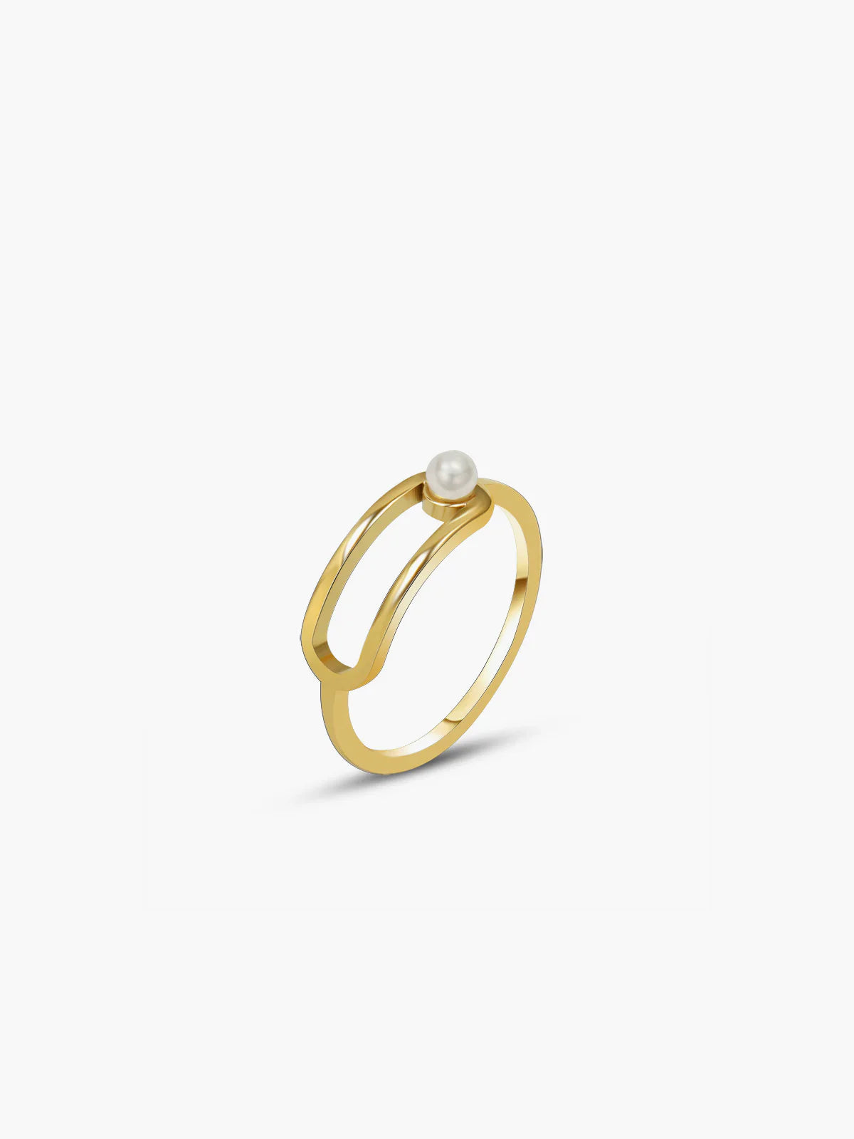 Bague en Imitation Perle Dorée Amelia