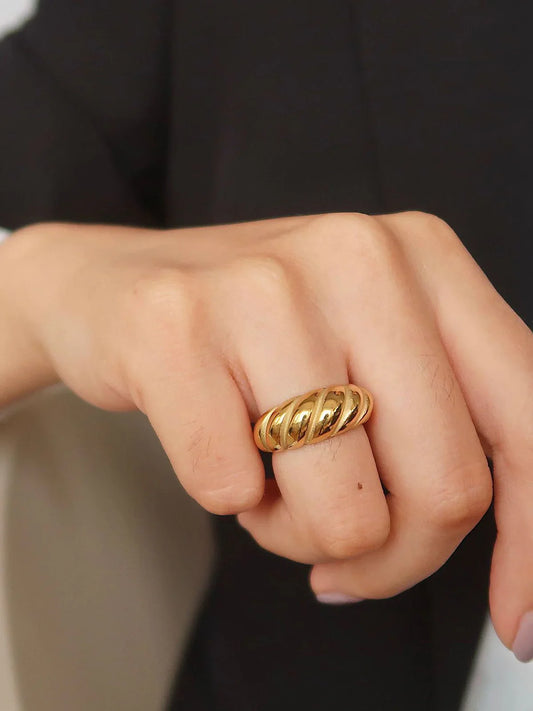 Bague Salvy Croissant Motif Chanvre