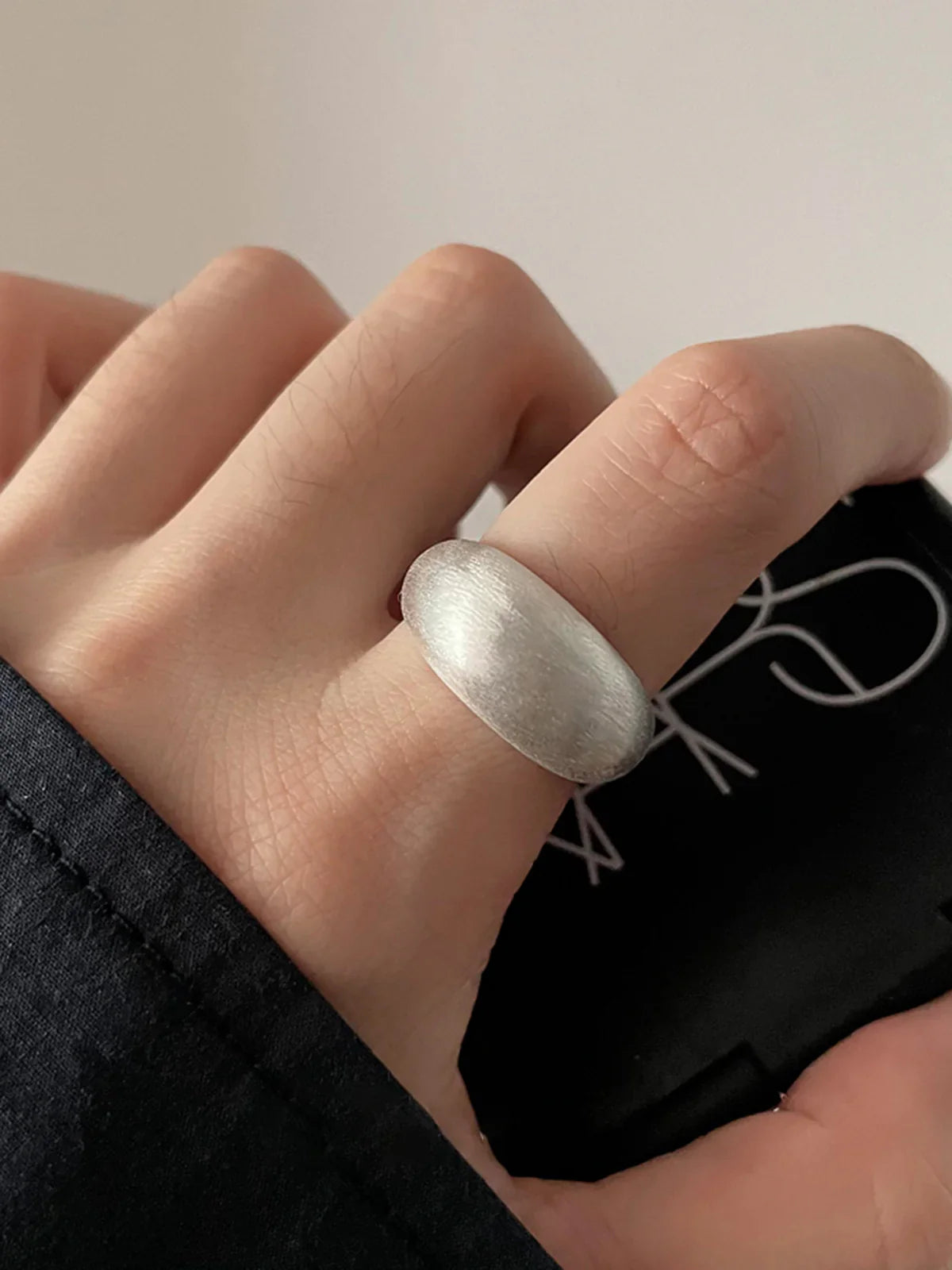 Bague Ovale Brossée Minimaliste Tahoe