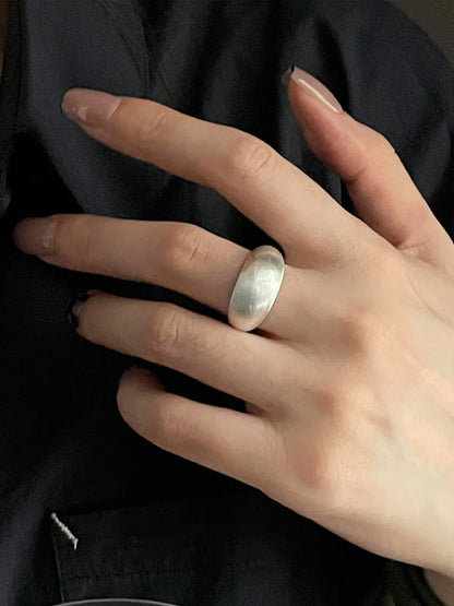Bague Ovale Brossée Minimaliste Tahoe