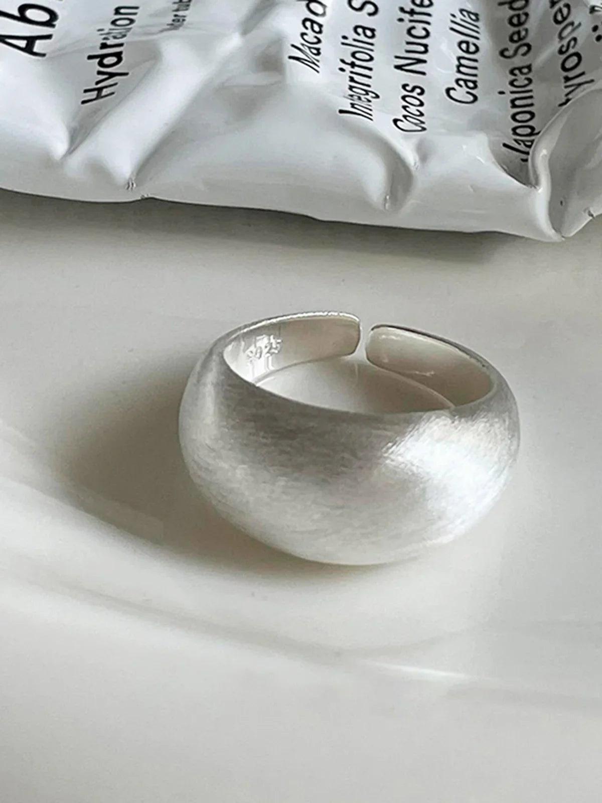 Bague Ovale Brossée Minimaliste Tahoe