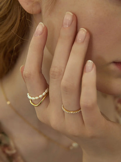 Bague en Perles Double Couche Kara