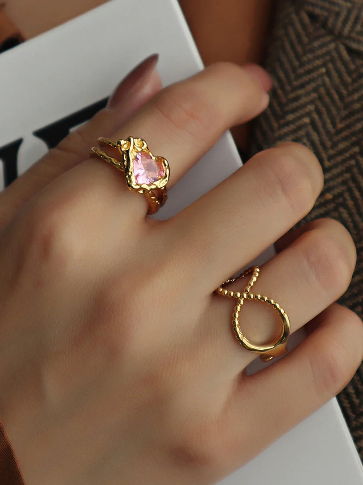 Bague en Rhinestones Cœur Melody