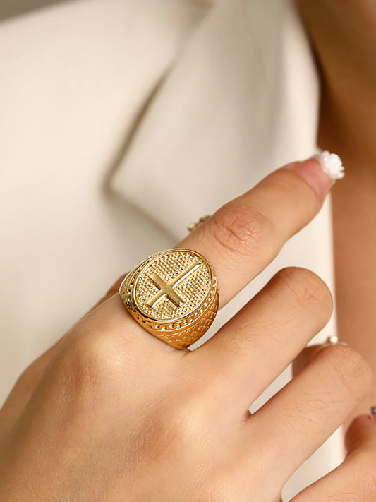 Bague Croisée Dorée Selly