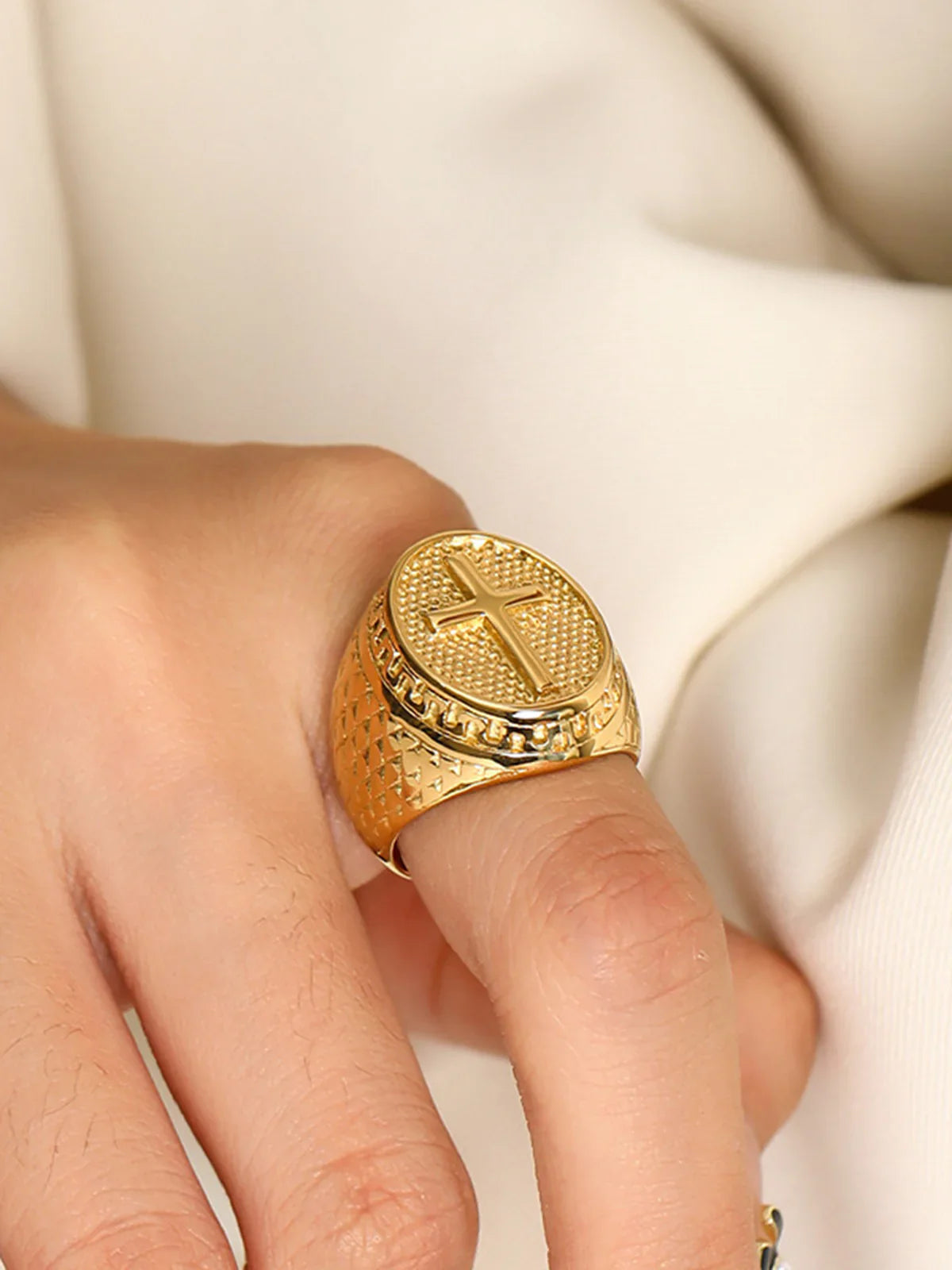 Bague Croisée Dorée Selly