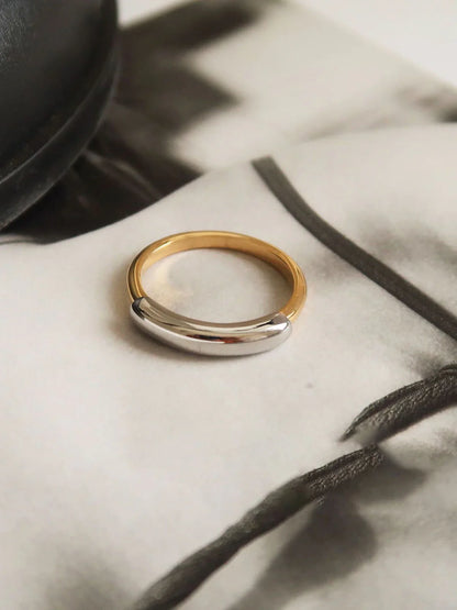 Bague Hoop Glossy Bicolore Dua