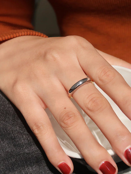 Bague Hoop Glossy Bicolore Dua